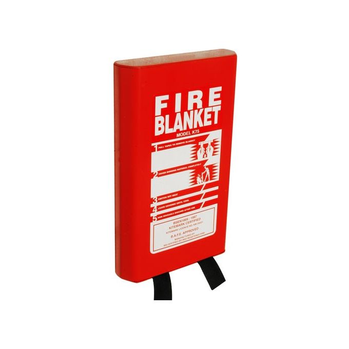 Emergency Fire Blanket with Wall-Mounted Storage Case